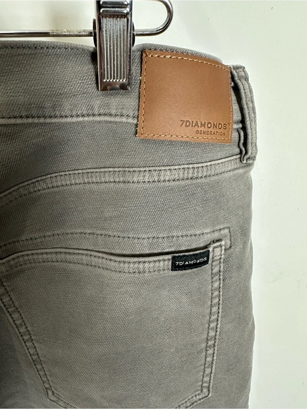 7 Diamonds Generation Men's Slim Straight Jeans in Charcoal Gray 34x32